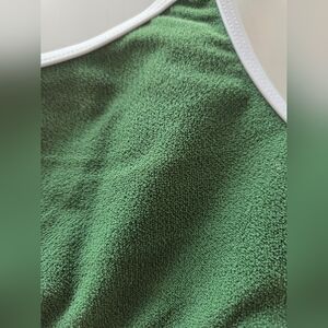 Free People Green and White Bikini